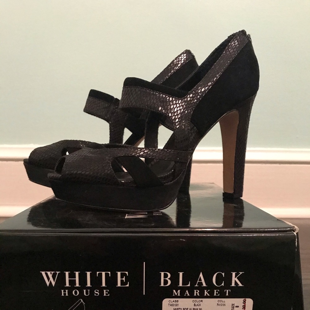 Misty SUEDE/SNAKE-EMBOSSED HEEL
